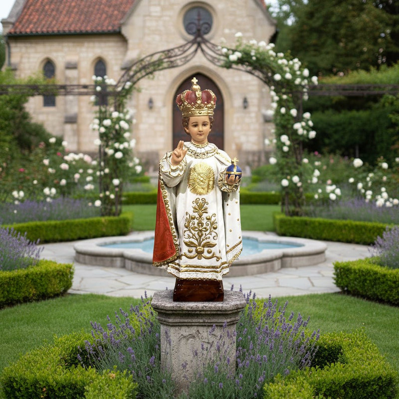 Infant of Prague Catholic Statue (24 - Inch) Side Angle