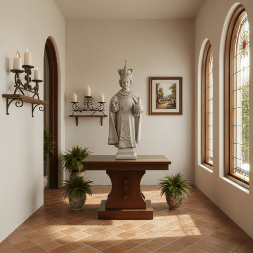 Infant of Prague Religious Statue (41 - Inch) Side Angle