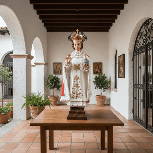 Infant of Prague Religious Statue (41 - Inch) Side Angle