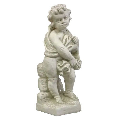 Innocent Cherub with Base Outdoor Statue (24 - Inch)