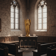 Innocent Praying Angel Outdoor Statue (25 - Inch) Side Angle