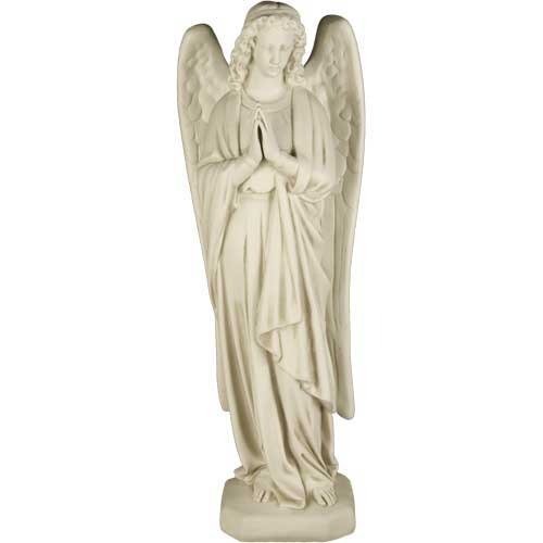 Innocent Standing Angel Statue With Praying Hands Outdoor Statue (25 - Inch) Side View