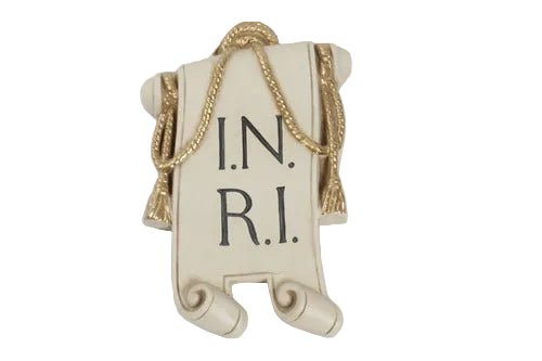 INRI Plaque Catholic Plaque (9.8 - Inch) Side View