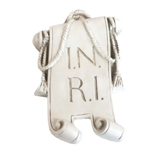 INRI Plaque Outdoor Catholic Plaque (9.8 - Inch) Side View