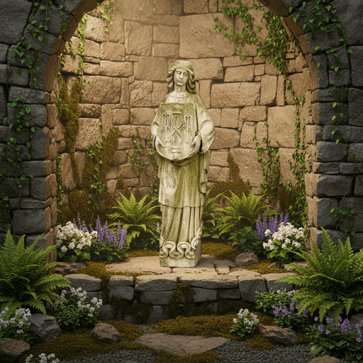 Irish Garden Statue (18.0 - Inch) Side Angle
