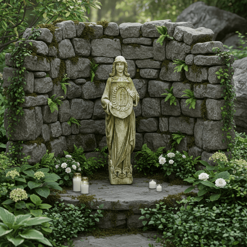 Irish Garden Statue (18.0 - Inch) Side Angle