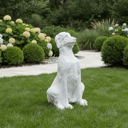 Irish Wolfhound Dog Garden Statue (49 - Inch) Side Angle