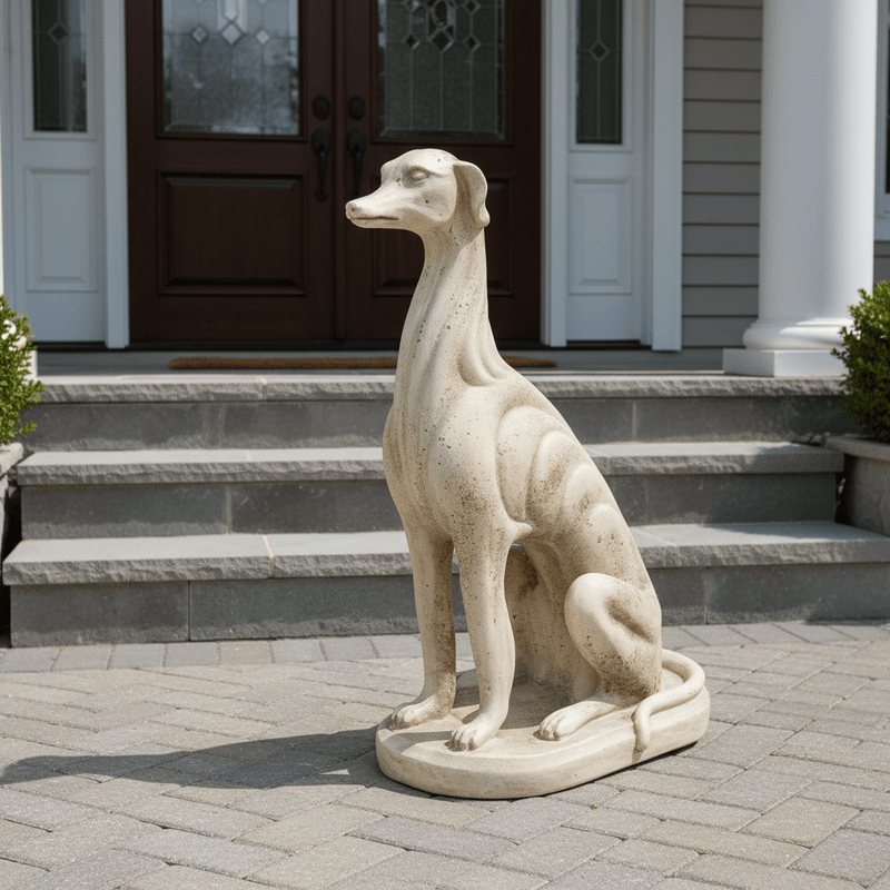 Italian Greyhound Dog Garden Statue (20 - Inch) Side Angle