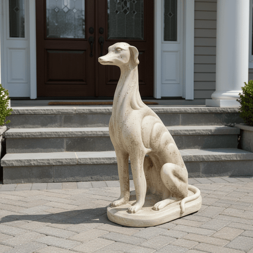 Italian Greyhound Dog Garden Statue (20 - Inch) Side Angle