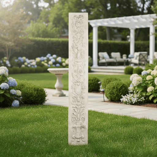 Italian Pilaster Outdoor Statue (72 - Inch) Side Angle