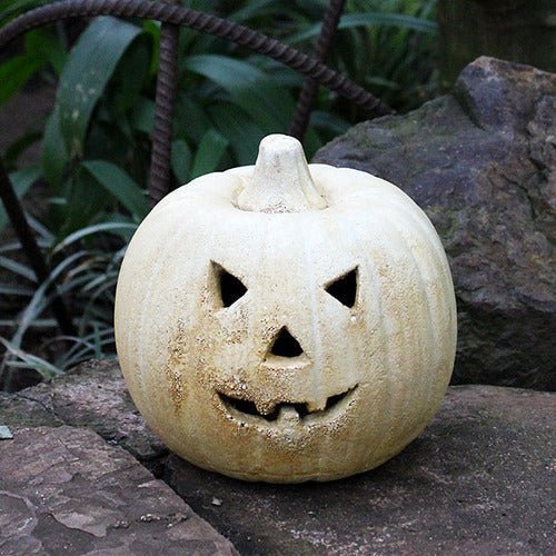 Jack - O - Lantern Garden Statue (12 - Inch) Side View
