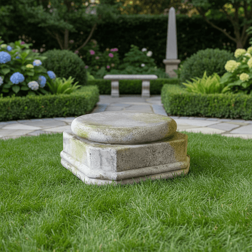 Jar Base Outdoor Statue (8.5 - Inch) Side Angle