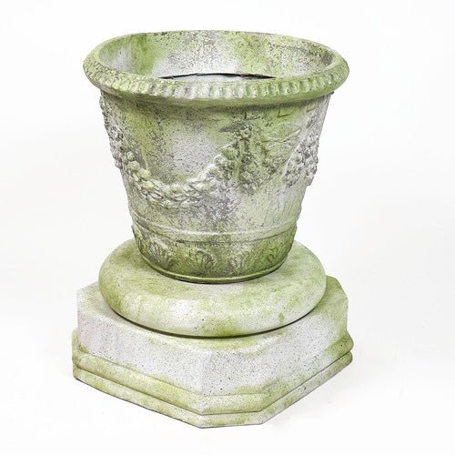 Jar Base Outdoor Statue (8.5 - Inch) Side View