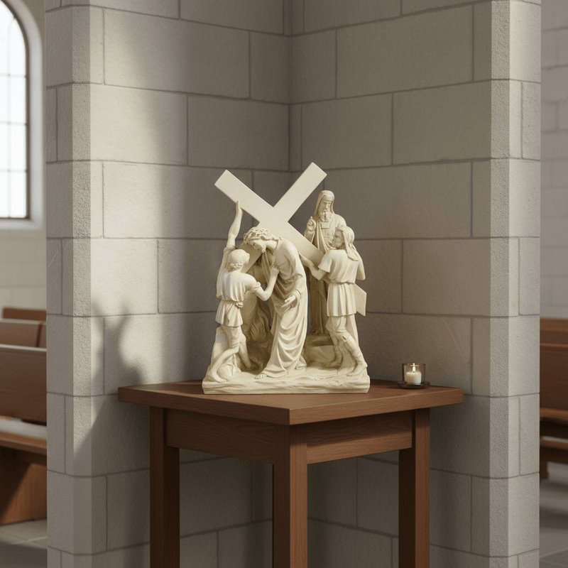 Jesus and Simon of Cyrene Statue Station 5 (23-Inch)