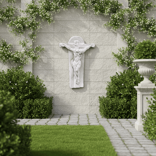 Jesus Crucifixion Religious Statue (35 - Inch) Side Angle