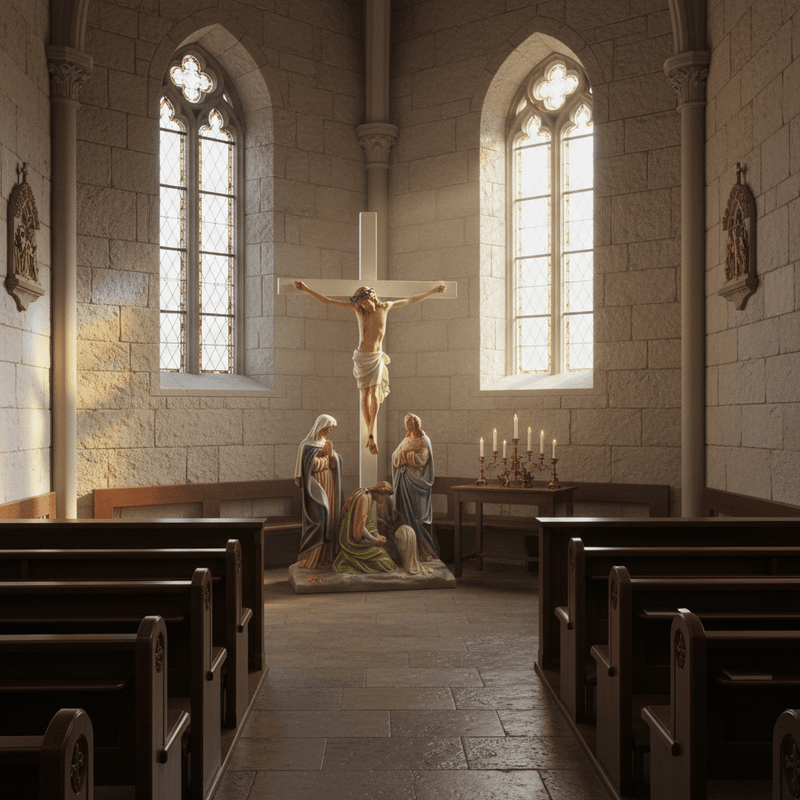 Jesus Crucifixion Religious Statue Station 12 (50-Inch)