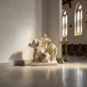 Jesus Falls the First Time Statue (21 - Inch) Side Angle