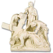 Jesus Falls the Second Time Religious Statue (25 - Inch) Side View