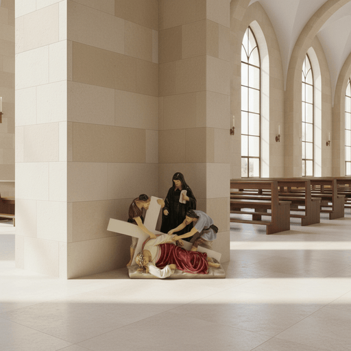 Jesus Falls the Third Time Statue Station 9 (9-Inch)