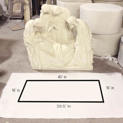 Jesus Is Buried Religious Statue Station 14 (41-Inch)