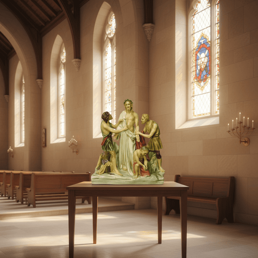 Jesus Is Stripped Religious Statue Station 10 (28-Inch)
