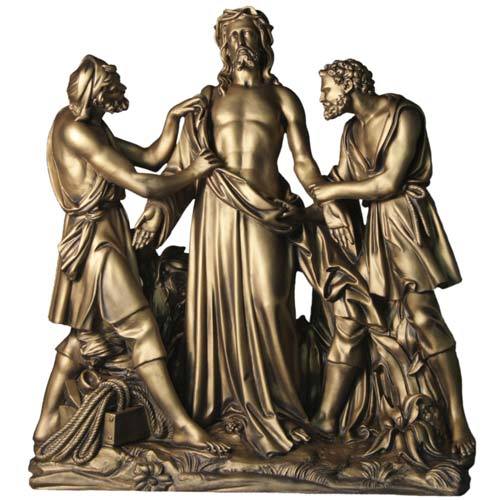 Jesus Is Stripped Religious Statue Station 10 (48-Inch)