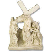 Jesus Meets His Mother Religious Statue (22 - Inch) Side View