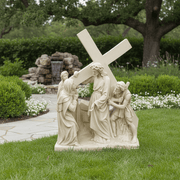 Jesus Meets His Mother Religious Statue (22 - Inch)