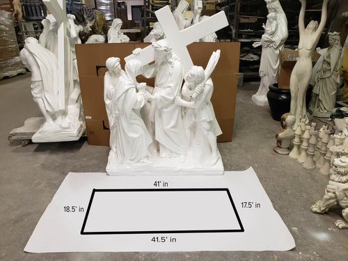 Jesus Meets His Mother Religious Statue Station 4 (57-Inch)