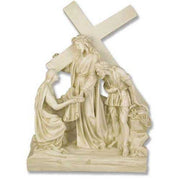 Jesus Meets Veronica Religious Statue (24 - Inch) Side View
