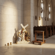 Jesus Meets Veronica Religious Statue (24 - Inch) Side Angle