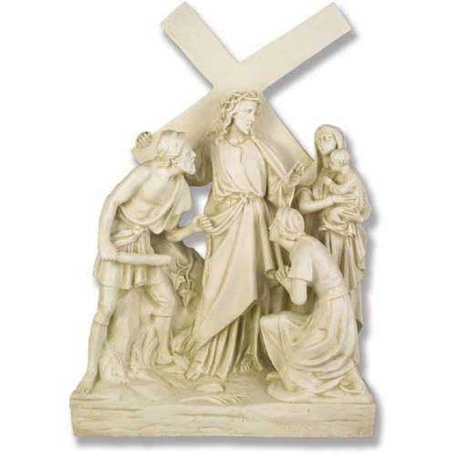Jesus Meets Women of Jerusalem Statue (26 - Inch) Side View