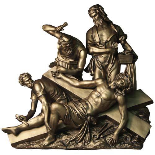 Jesus Nailed to the Cross Statue (47-Inch)