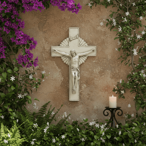 Jesus on the Cross Statue (20 - Inch) Side Angle
