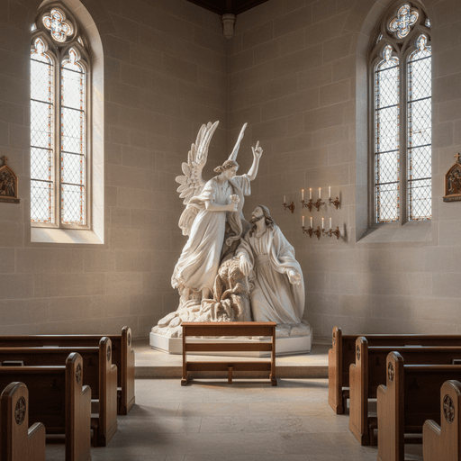 Jesus Praying in the Garden of Olives Statue (67 - Inch) Side Angle