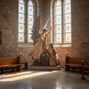 Jesus Praying in the Garden of Olives Statue (67 - Inch) Side Angle