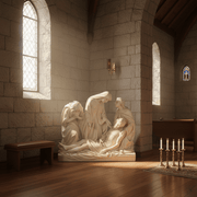 Jesus Removed from the Cross Statue (26 - Inch) Side Angle