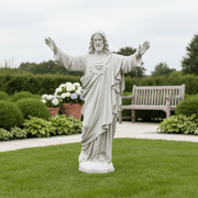 Jesus Sacred Heart Blessing Statue (60 - Inch) Side Angle
