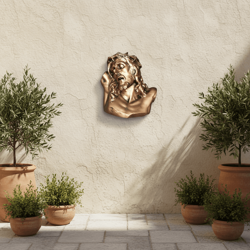 Jesus Wall Hanging Statue (16 - Inch) Side Angle