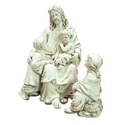 Jesus with Children Statue (34 - Inch) Side View