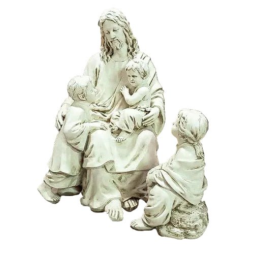 Jesus with Children Statue (34 - Inch) Side View