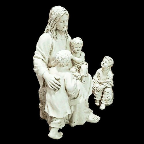 Jesus with Children Statue (34 - Inch) Different Angle