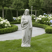 Jesus with Lamb Religious Statue (60 - Inch) Side Angle