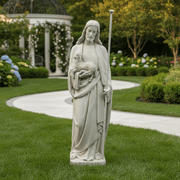 Jesus with Lamb Statue (60 - Inch) Side Angle