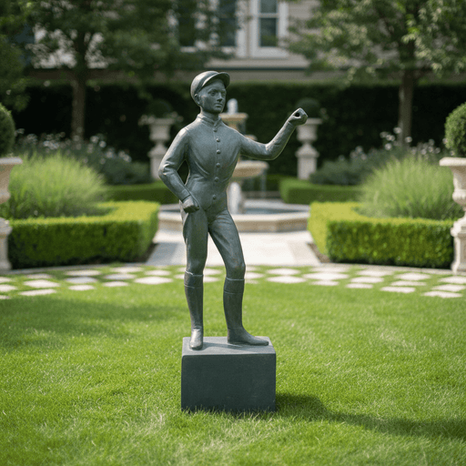 Jockey Properdetail Paint Statue Bf (42 - Inch) Side Angle