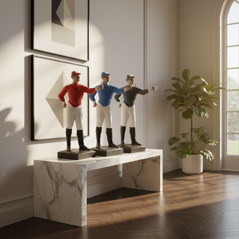 Jockey Properdetail Paint Statue Bfrlc (42-Inch)