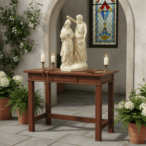 John Baptizing Christ Religious Statue (21 - Inch) Side Angle