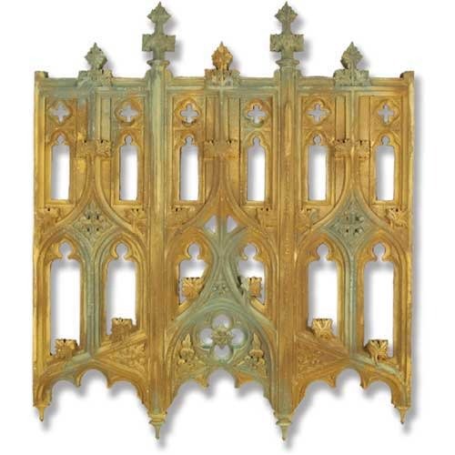 John Michael Tracery Outdoor Plaque (38.0 - Inch) Side View
