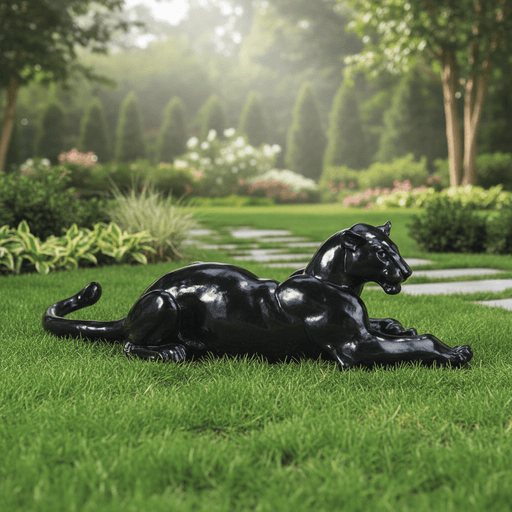 Jungle Cat Garden Statue (72 - Inch) Side Angle