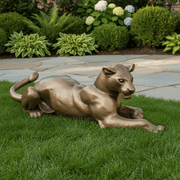 Jungle Cat Garden Statue (72 - Inch) Side Angle